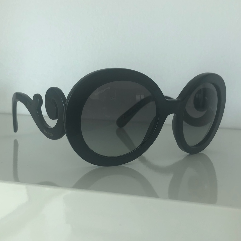 Prada Black Round Sunglasses PR27NS